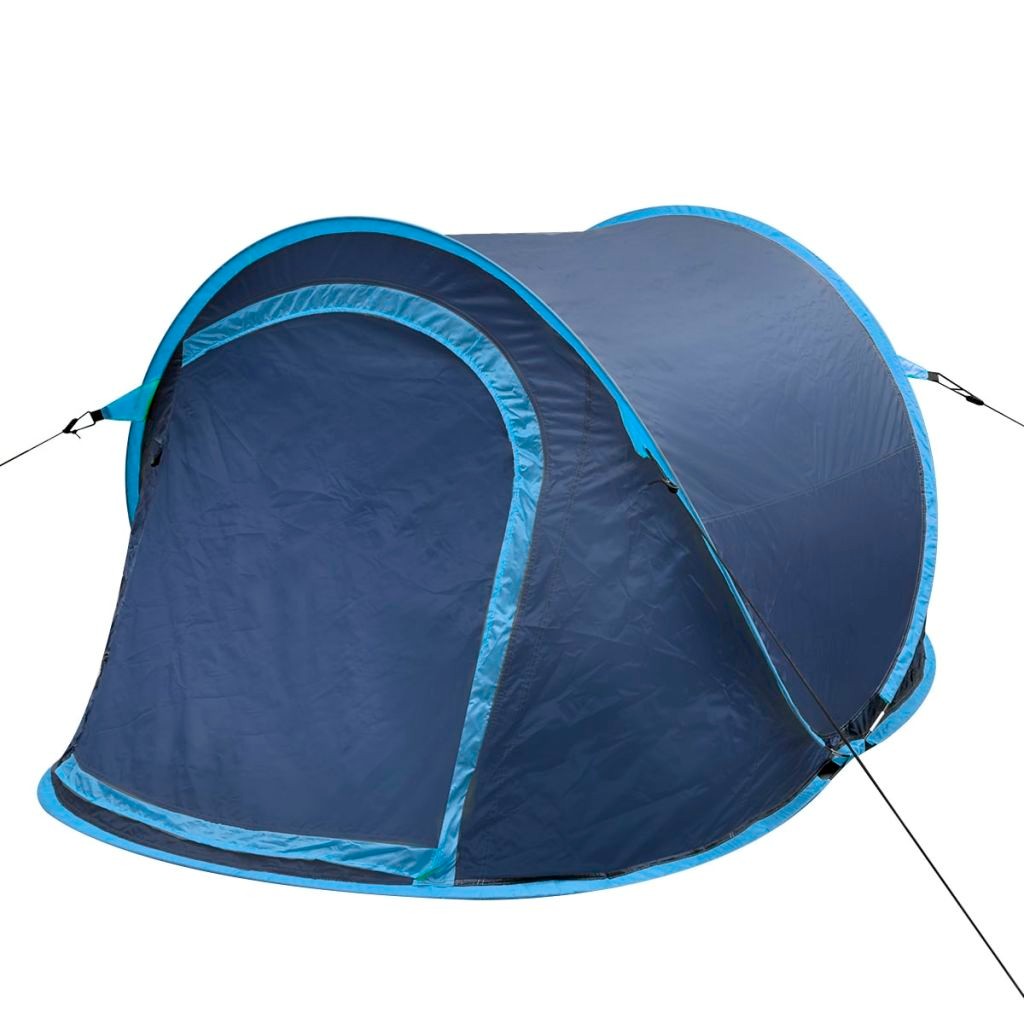 Pop-up Camping Tent 2 Persons Navy Blue / Light Blue